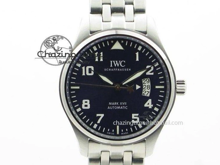 MIROTIME 0104 FastDry Portofino IW356501 SS V3 MK 1:1 Best Edition Black Dial On SS Mesh Bracelet MIYOTA 7195